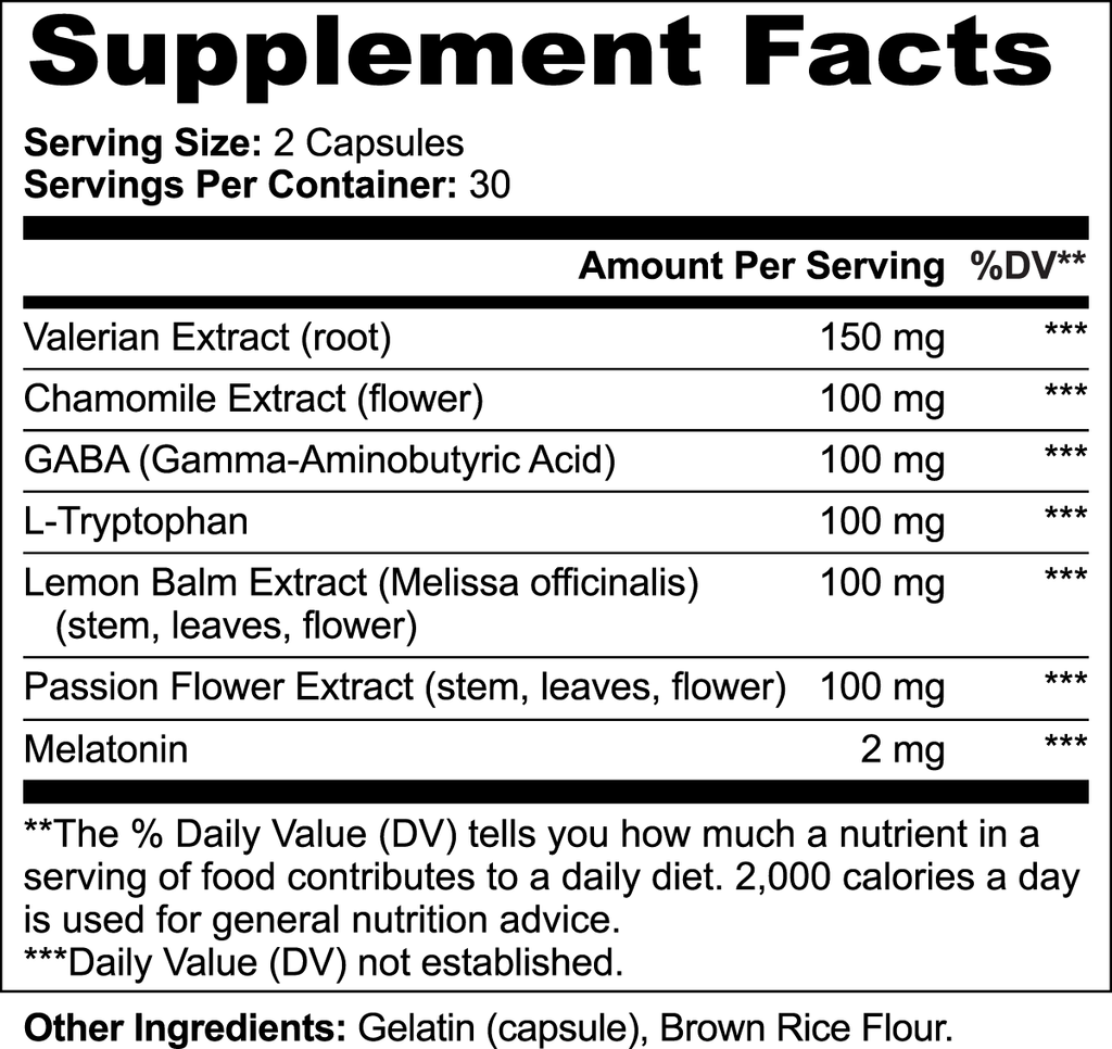 Sleep Formula Supplement | 60 Capsules