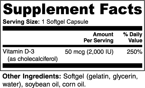VITAMIN D3 2000 IU